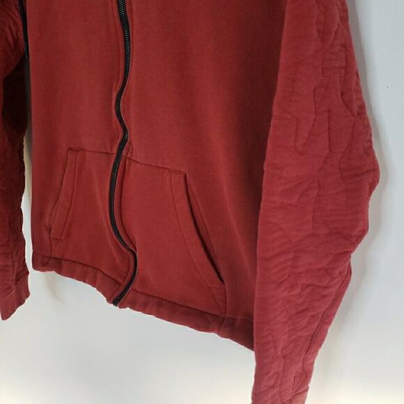 Nike Full Zip Hooded Pocket Sweatshirt Womens Small Red 0433 - Picture 3 of 12